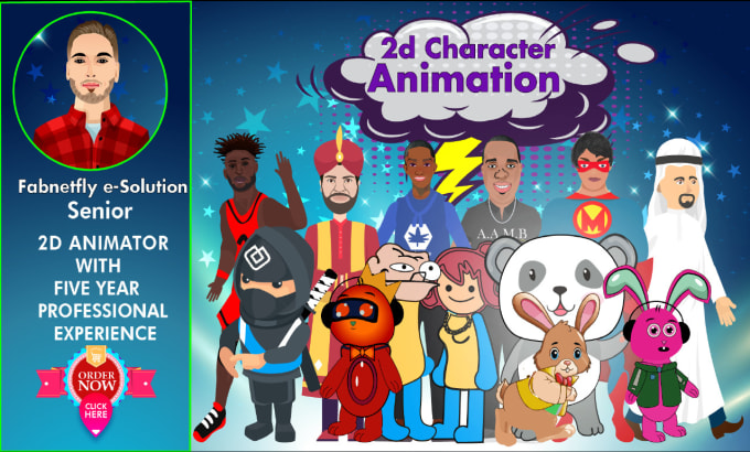 Gig Preview - Create cartoon animation, 2d character animation, and 2d amazing animation video