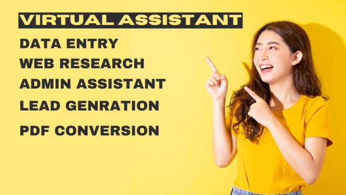 Gig Preview - Be your virtual assistant for data entry and web research