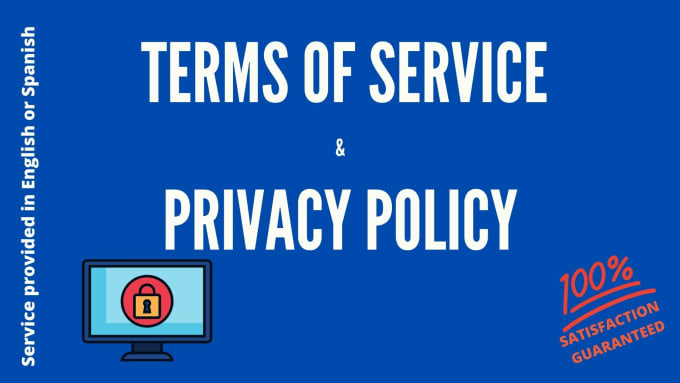 Gig Preview - Terms of service and privacy policy for your website