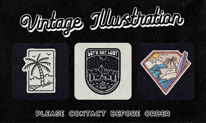 Gig Preview - Create vintage lineart for tshirt, merchandise and more