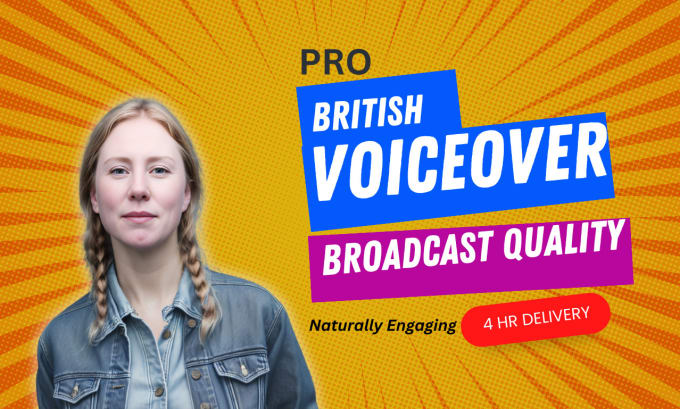 Gig Preview - Record a professional english british female voice over