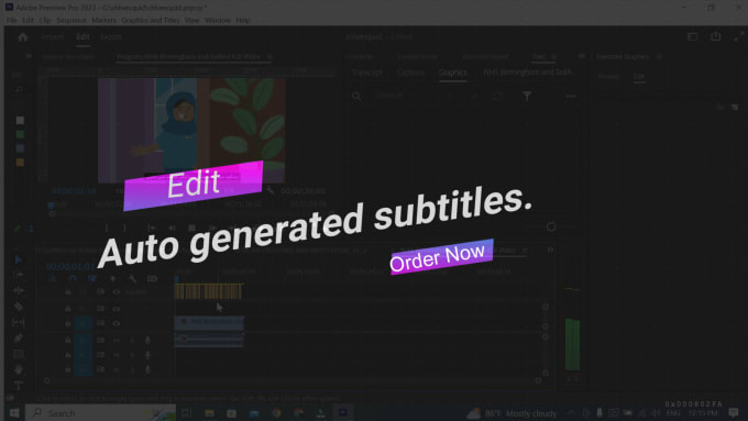 Gig Preview - Edit auto captions or subtitles on udemy or youtube