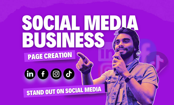 Gig Preview - Create social media business pages for online marketing