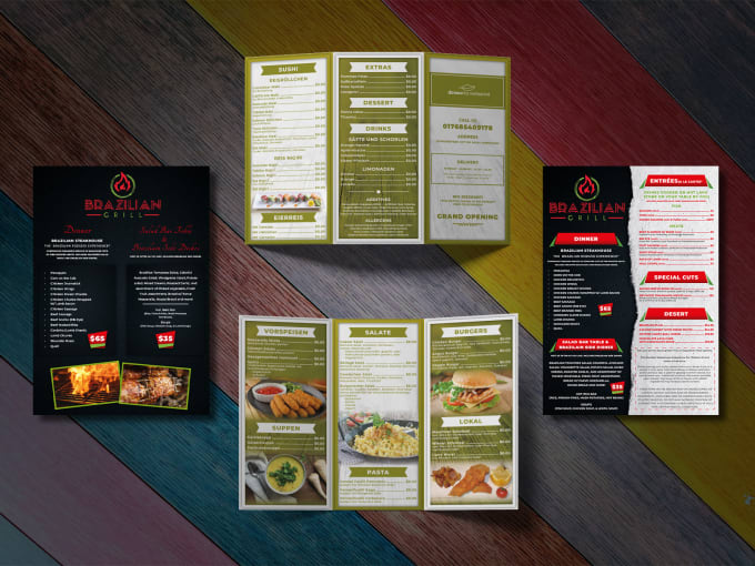 Gig Preview - Design awesome restaurant menu, flyer, poster and menu board