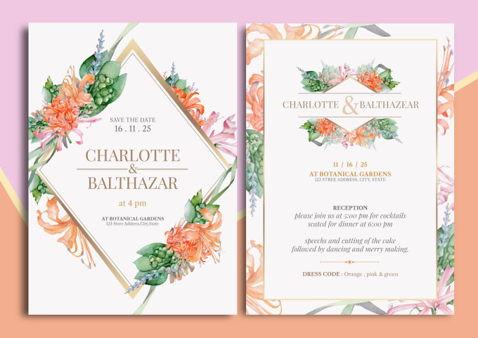 Gig Preview - Design a memorable wedding invitation, birthday and greeting card