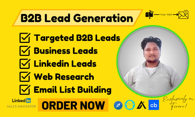 Gig Preview - Do targeted b2b lead generation, linkedin leads and email list building