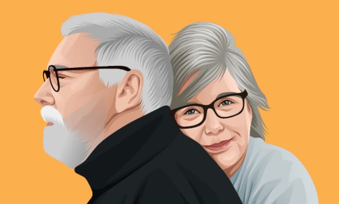 Gig Preview - Draw your photo into couple portrait illustration for gift