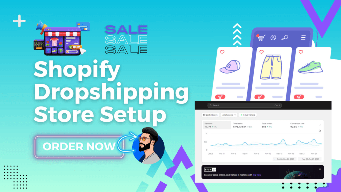 Gig Preview - Do latest shopify dropshipping store in 1 day