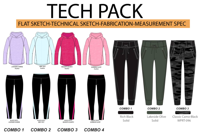 Gig Preview - Create a fashion tech pack for apparel  garments