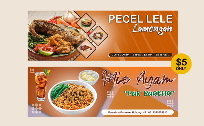 Gig Preview - Create professional food banner for you