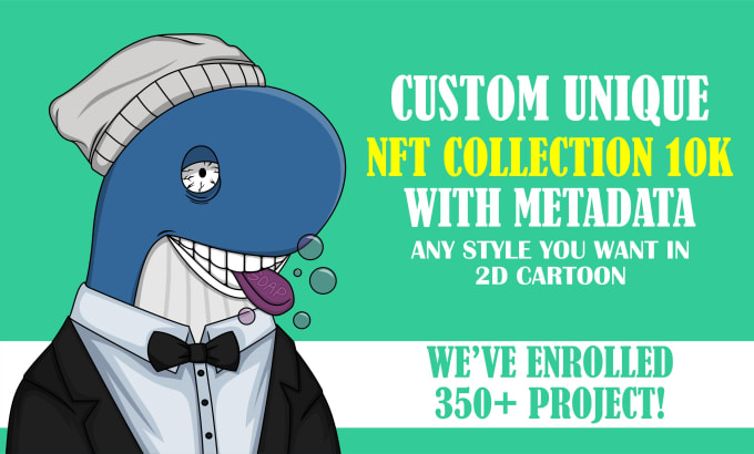 Gig Preview - Creating unique nft cartoon 10k with metadata