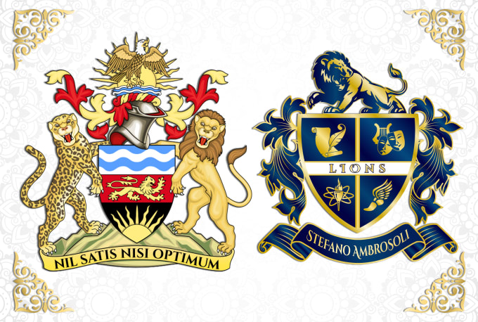 Gig Preview - Design luxury regal coat of arms heraldic family crest logo