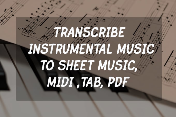 Gig Preview - Transcribe instrumental music to sheet music, midi, tab or pdf