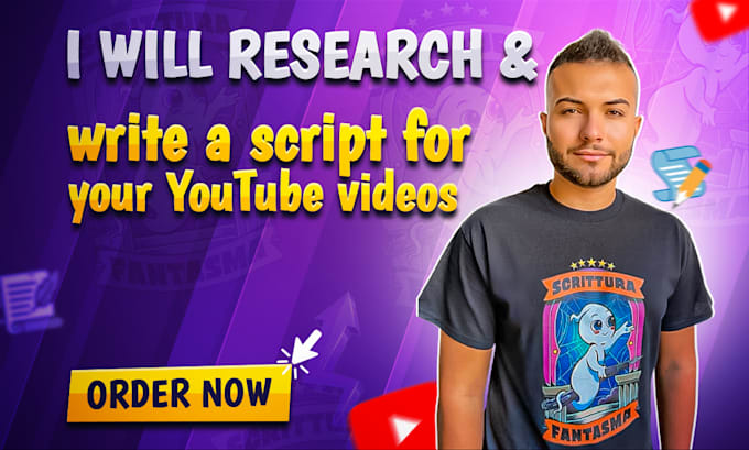 Gig Preview - Research and write a script for your youtube videos