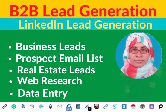 Gig Preview - Do b2b lead generation and linkedin lead generation