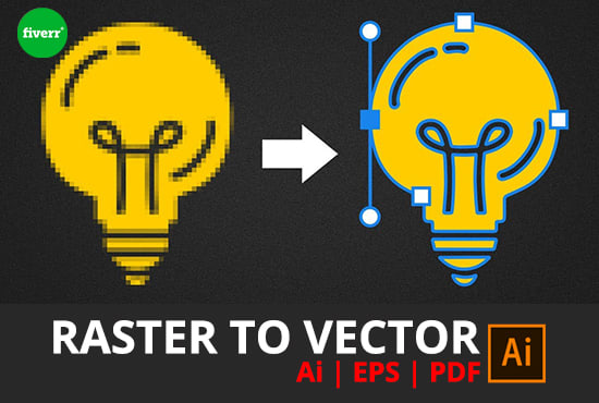 Gig Preview - Convert raster to vector, redraw logo, jpg or png to vector