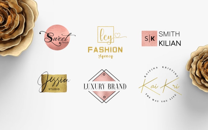 Gig Preview - Do elegant minimal luxury modern signature watercolor and feminine logo design