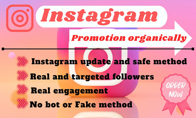 Gig Preview - Do instagram promotion and marketing for organic super fast growth