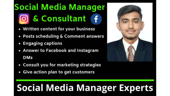 Gig Preview - Be your professional social media manager expert