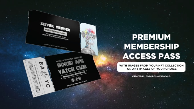 Gig Preview - Craft premium 3d nft membership cards