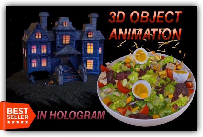 Gig Preview - Make 3d object animation in hologram