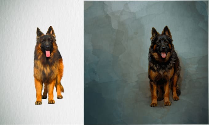 Gig Preview - Do beautiful digital pet watercolor panting of dog or pet