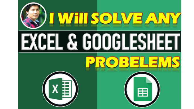 Gig Preview - Solve your excel and googlesheet problems