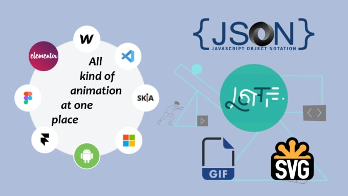 Gig Preview - Create lottie, json, GIF, svg animation for website, mobile