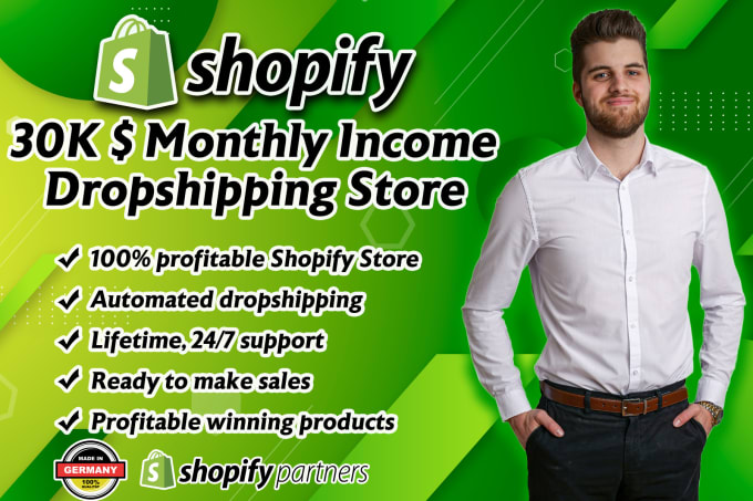 Gig Preview - Create your high converting shopify dropshipping store