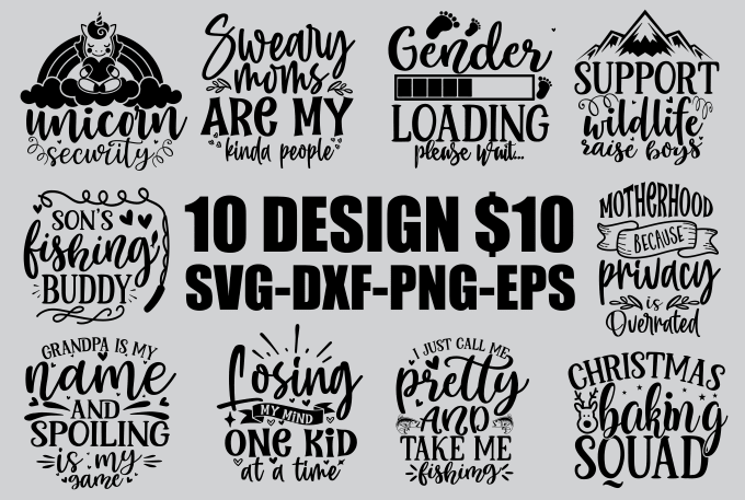 Gig Preview - Do unique svg cut file design bundle for etsy and others