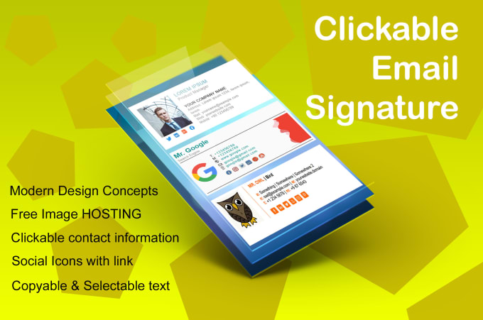 Gig Preview - Create clickable professional HTML email signature