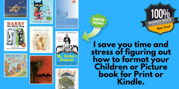 Gig Preview - Format your children and picture book for kindle and print