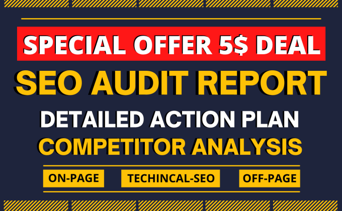 Gig Preview - Provide website SEO audit report along with competitor analysis