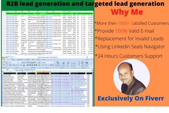 Gig Preview - Do b2b lead generation and targeted b2b lead generation