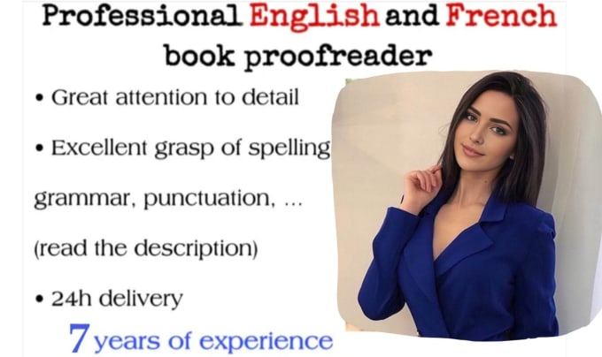 Gig Preview - Provide book editing and proofreading english french