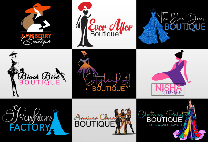 Gig Preview - Do 3 fashion boutique, clothing, clothing line logo