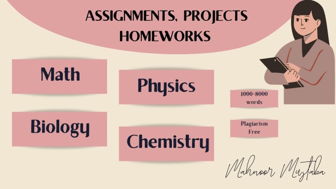 Gig Preview - Do physics, chemistry and biology assignments