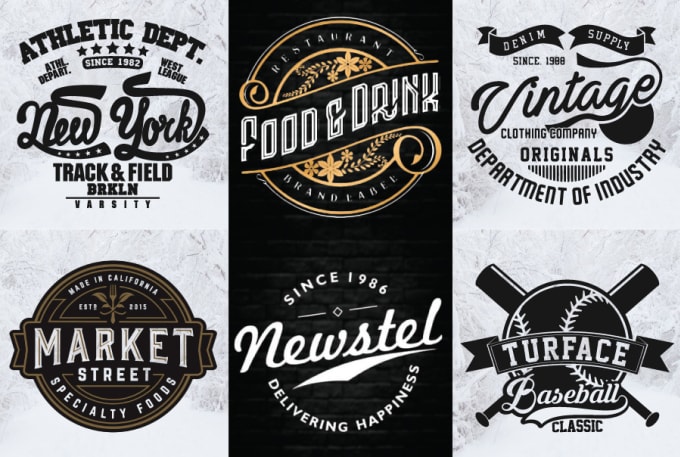 Gig Preview - Do custom logo design with vintage and retro styles