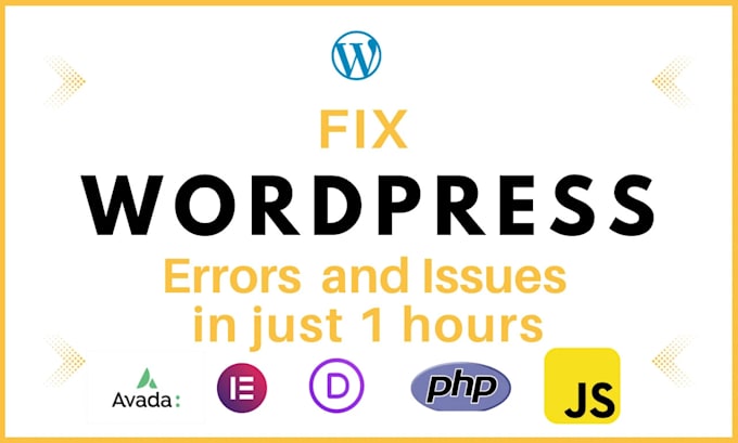 Gig Preview - Fix wordpress errors or bugs and secure your website