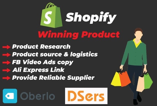 Gig Preview - Do shopify winning product research