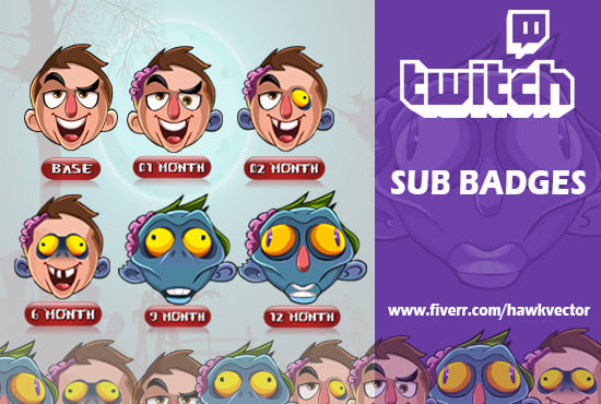 Gig Preview - Create custom sub badges for twitch subscriber badge