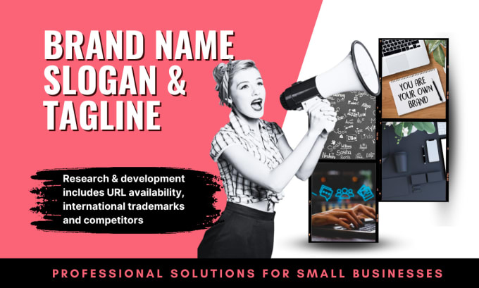 Gig Preview - Create a unique brand name and tagline for your business