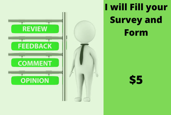 Gig Preview - Fill your surveys and forms