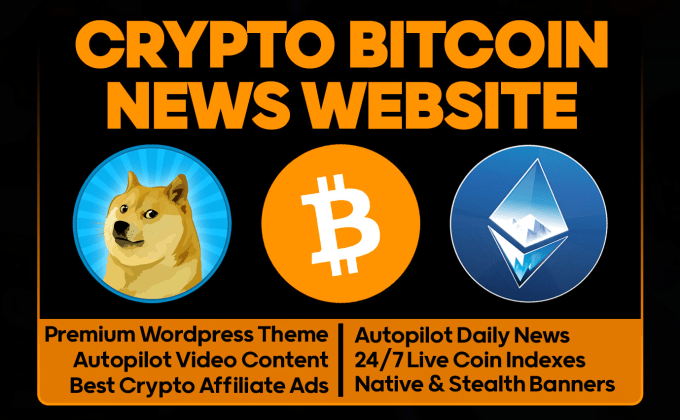 Gig Preview - Build crypto bitcoin news website for passive income