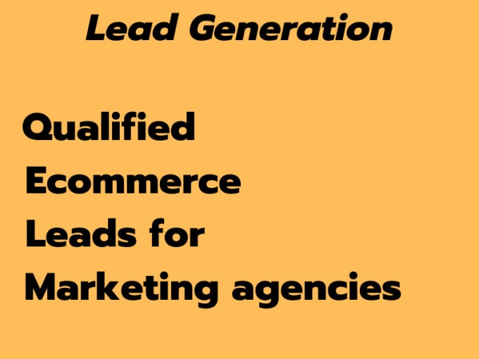 Gig Preview - Source ecommerce store leads for your marketing agency