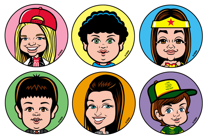 Gig Preview - Draw cute childrens caricatures from your photos