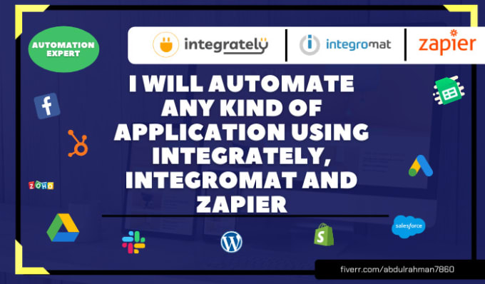 Gig Preview - Fix and setup any automation using integromat and zapier