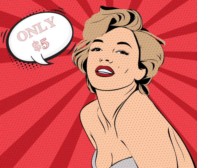 Gig Preview - Draw your portrait into retro pop art style