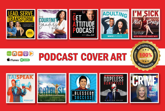 Bestseller - design professional podcast cover artwork, podcast logo