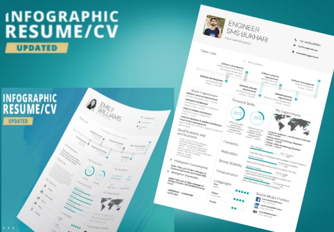 Bestseller - do best modern infographic  cv and resume design